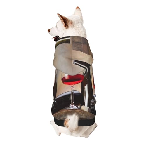 Vyonne Kapuzen-Sweatshirt mit Kapuze für kleine Haustiere, modisches und gemütliches Kapuzen-Sweatshirt für Ihr geliebtes Haustier, Weinrot von Vyonne