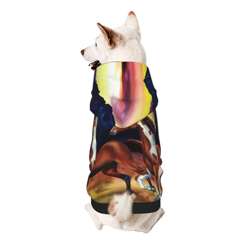 Vyonne Kapuzen-Sweatshirt mit Laufpferden – bezauberndes Outfit für kleine Haustiere – modisches und gemütliches Kapuzen-Sweatshirt für Ihr geliebtes Haustier von Vyonne