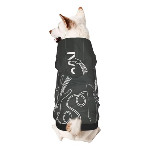 Vyonne Love Rock Kapuzen-Sweatshirt für Haustiere, niedliches kleines Haustier-Outfit, modisches und gemütliches Kapuzen-Sweatshirt für Ihr geliebtes Haustier von Vyonne