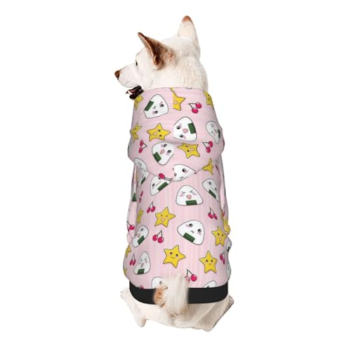 Vyonne Lovely Rice Ball Hooded Pet Sweatshirt - Adorable Small Pet Outfit - Fashionable and Cozy Hooded Sweatshirt For Your Beloved Pet von Vyonne