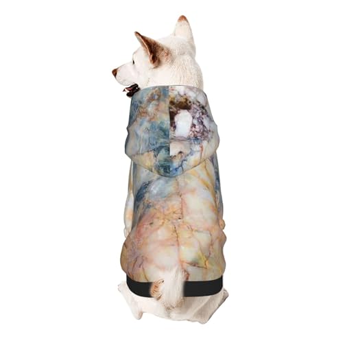 Vyonne Marmor-Kapuzen-Sweatshirt für Haustiere, bezauberndes Outfit für kleine Haustiere, modisches und gemütliches Kapuzen-Sweatshirt für Ihr geliebtes Haustier von Vyonne