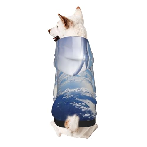Vyonne Wunderschönes Sky-Flugzeug-Kapuzen-Sweatshirt – bezauberndes kleines Haustier-Outfit – modisches und gemütliches Kapuzen-Sweatshirt für Ihr geliebtes Haustier von Vyonne