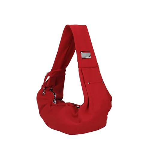 WABVAB Hundebox Tragbare Haustier -Umhängetasche Telefontasche Outdoor -Trägerhund Handtasche-Rot von WABVAB