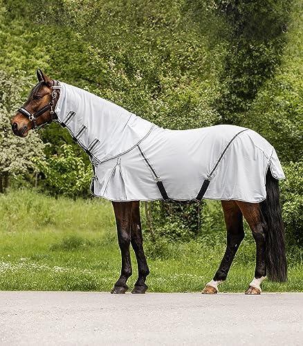 WALDHAUSEN Protect Fliegendecke mit abnehmbarem Halsteil, Silbergrau/grau, 135 cm von WALDHAUSEN