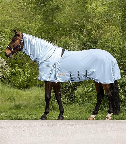 WALDHAUSEN Protect Ekzemer-Fliegendecke, hellblau/Nachtblau, 115 cm von WALDHAUSEN