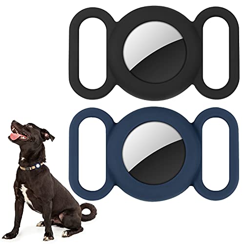Airtag Hundehalsband,Silikonhülle für GPS Tracking Finder,Schutzhülle Kompatibel mit Apple Airtag,Sicherheit und Anti-Lost von WALLFID