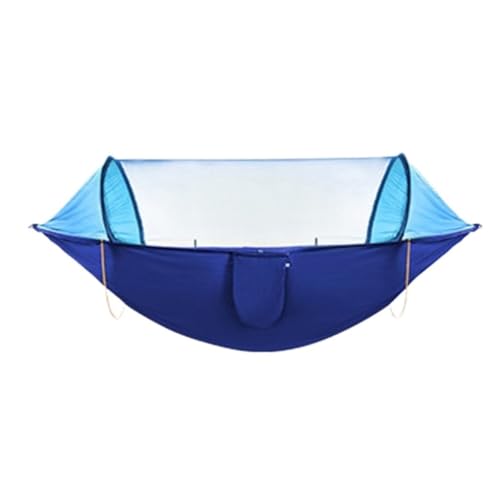 Hängematte Anti-Rollover-Hängematte, Schnell Zu Öffnendes Moskitonetz, for Den Außenbereich, Heim-Hängematte, Camping, Outdoor, Doppeltes, Mückensicheres Zelt Hängematte im Freien(Blue) von WANGWANGDUI