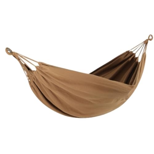 Hängematte Beige Hängematte Outdoor Swing Sommer Camping W Anti-Rollover Home Indoor Einzel-Doppel-Schlafsaal for Erwachsene Hängematte im Freien(Brown,B) von WANGWANGDUI