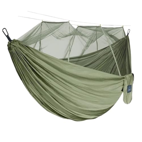 Hängematte Moskitonetz Hängematte Doppel Outdoor Anti-Moskito Fallschirm Stoff Schaukel Outdoor Schlafen Hängen Baum Camping Hängematte im Freien(B,S) von WANGWANGDUI