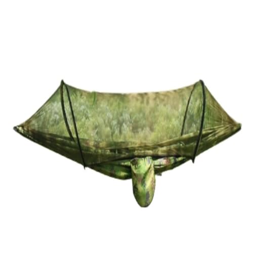 WANGWANGDUI Hängematte Hängematte Outdoor Camping Einzel- Und Doppel-Anti-Rollover 210T Nylon Spinning Pole Anti-Moskito-Hängematte Hängematte im Freien(B) von WANGWANGDUI