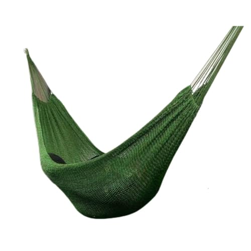 WANGWANGDUI Hängematte Mesh Outdoor Camping Schaukel Homestay Outdoor Da Doppel Anti-Rollover Hängen Stuhl Doppel Nylon Hängematte Hängematte im Freien(Green) von WANGWANGDUI