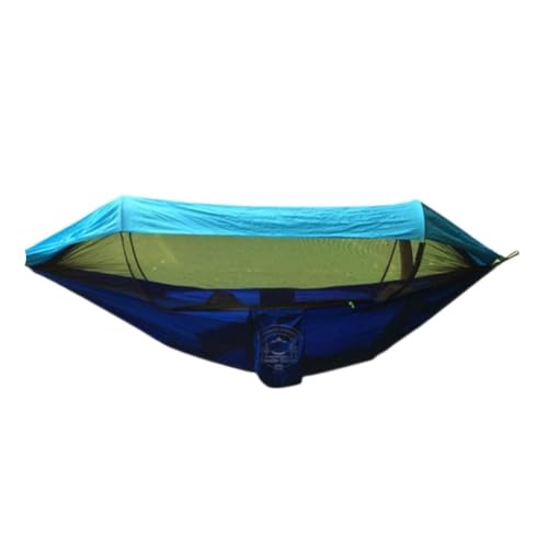 WANGWANGDUI Hängematte Moskitonetz-Hängematte, Outdoor-Camping, Vollautomatische, Schnell Zu Öffnende Hängematte, Sonnenschutz, Anti-Mücken-Hängematte for Den Außenbereich Hängematte im Freien(Blue) von WANGWANGDUI