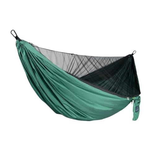 WANGWANGDUI Hängematte Outdoor Hängematte Fallschirm Tuch Outdoor Anti-Rollover Camping Schaukel Mit Moskito Net Net Bett Outdoor Erwachsene Hängematte im Freien(A) von WANGWANGDUI