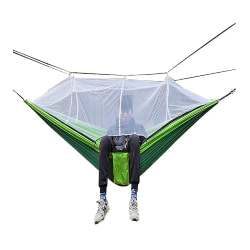 WANGWANGDUI Hängematte Outdoor Moskitonetz Hängematte Anti-Moskito Hängematte Nylon Seide Gesponnen Indoor Camping Outdoor Hängematte Tragbar Hängematte im Freien(White) von WANGWANGDUI