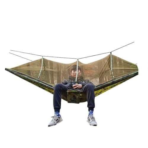 WANGWANGDUI Hängematte Outdoor Moskitonetz Hängematte Nylon Gesponnene Indoor Und Outdoor Hängematte Tragbare Camping Outdoor Liefert Hängematte im Freien(A) von WANGWANGDUI