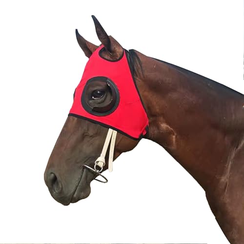 WANGZHAOKEJISM Augenmaske für Pferderennen, Fliegenbekämpfungsmaske, Reit-Augenmaske von WANGZHAOKEJISM