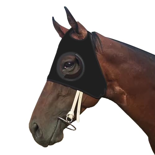 WANGZHAOKEJISM Augenmaske für Pferderennen, Fliegenbekämpfungsmaske, Reit-Augenmaske von WANGZHAOKEJISM