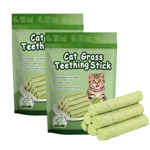 WANMATS Berdexa Katzenzähne Reinigung Katzengras Stick Natürliche trockene Katzengras-Snacks Katzenzähne Snacks Indoor Katzengras Stick von WANMATS