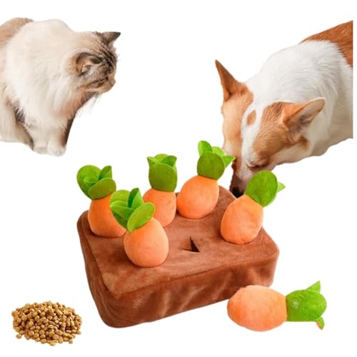 WANWEN Carrot Patch Cat Toy, Carrot Catnip Toy, Cat Carrot Patch, Carrot Cat Toy, Cat Carrot Puzzle Toy, Catnip Carrot Cat Toy, Interactive Cat Toys for Indoor Cats von WANWEN