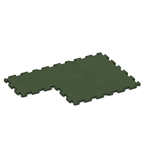 WARCO Hundematte TZ, 5 Stück für 1,25m², für Hundesport, Zwinger, innen und außen, 50x50cm, 30mm dick, grasgrün von WARCO