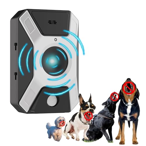 Antibell für Hunde,Wiederaufladbares Antibell für Kleine Mittel Große Hunde,Sicher Hundebellen Stoppen,Ultraschall Hunde Anti Bellen Ger,3 Einstellbare Frequenz Automatisches Anti Bellen Gerät von WARDBES