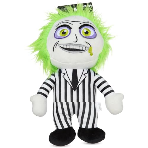 WARNER BROS Beetlejuice Hundespielzeug, 38,1 cm, Jumbo, extra groß, Hundespielzeug aus Plüsch mit Quietscher, Beetlejuice Spielzeug für Hunde für Halloween, großes Plüsch-Hundespielzeug, von Beetlejuice