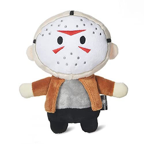 WARNER BROS Horror Movies Friday The 13th Jason Voorhees Figur Plüsch Hundespielzeug | Medium Hundespielzeug aus der Friday The 13th Collection | Quietschendes Hundespielzeug Halloween Hund von WARNER BROS