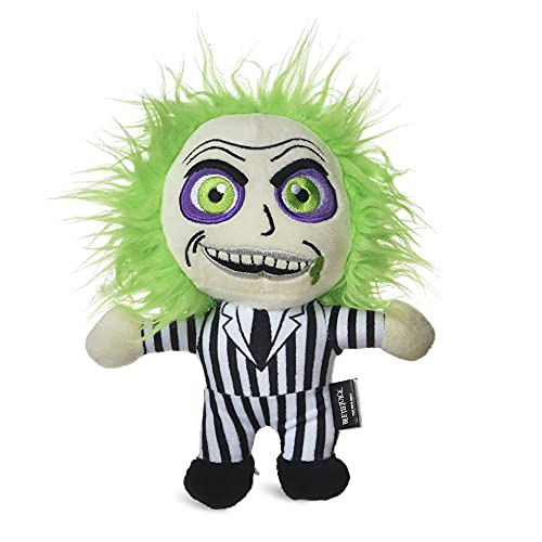 WARNER BROS. Horrorfilme Beetlejuice Plüschfigur Hundespielzeug | Kleines Hundespielzeug Beetlejuice Merchandise | Beetlejuice Cartoon Quietschendes Hundespielzeug Hundespielzeug Halloween Hundespielzeug, 15,2 cm von Beetlejuice