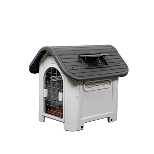 Hundehütte für den Sommer, im Freien, luxuriöses Nest für kleine Hunde im Freien, regenfester Sonnenschutzkäfig, geeignet für Wohnzimmer, Balkon, Innenhof (Grau) elegant von WARTHY