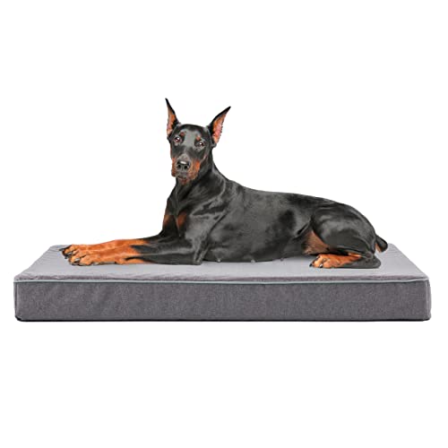 WATANIYA PET Wasserdichte Hundebetten für Extra Große Hunde, Waschbar Orthopädisches Hundebett mit Kühlgel Memory Foam, Große Hundekäfigmatte für Große Hunde von WATANIYA PET