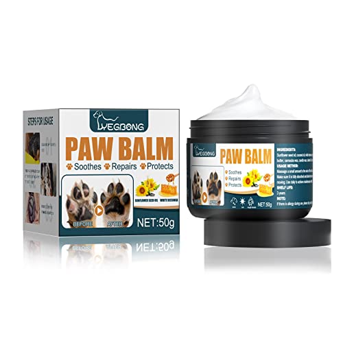 WATSKY Pet Claw Balm – 50 g Box, feuchtigkeitsspendende Fußpfotenpflegecreme für Hunde und Katzen, verhindert rissige und trockene Pfoten von WATSKY