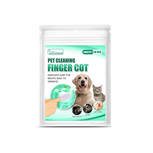 WATSKY Zahnstein Mundpflege Ohrenreinigung Hund Katze Entfernen Zahnstein Finger Set Feuchttücher Drei Beutel 60pcs von WATSKY