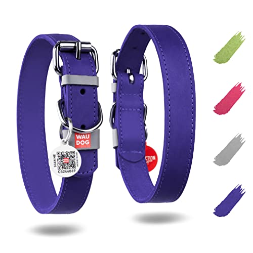 Verstellbares Hundehalsband Leder Hundehalsband Große Hunde Halsband Mittelgroße Hunde Halsbänder Kleine Hunde Halsband Leder Halsband Welpe Verstellbar Digitale Hundemarke von WAUDOG