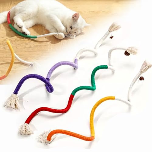 WAVATA 3 Stück Katzenminze Spielzeug Beißseil, Katzenminze Stick, Katzenspielzeug Beißseil, Interaktives Katzenspielzeug, Katzen Spielzeug Beißseil, Für Zahnpflege Katzen Und Gegen Mundgeruch von WAVATA