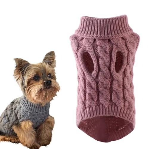 Hundepullover für kleine Hunde, Winter, warm, Rollkragen, Strickmantel, Weste, Welpenpullover, I5g8, Kleidung für Haustiere von WAXCMXYH