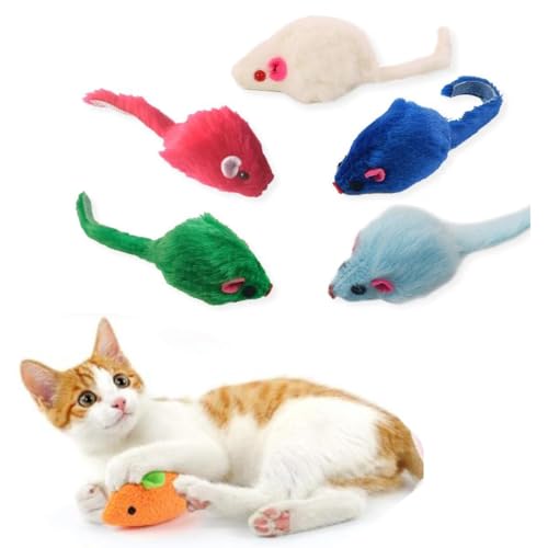 WAXCMXYH Maus-Spielzeug, 3 Stück, Katzen und Maus, interaktives Spielzeug, Plüsch-Maus-Spielzeug, realistisches Design, Ca-Form von WAXCMXYH