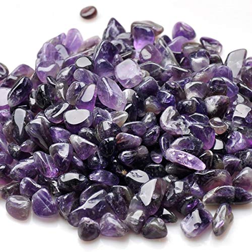 WAYBER 920 g natürlicher violetter AmethystQuarzKristallsteine, unregelmäßiger dekorativer Kieselsteinsand für AquariumFischschildkrötenAquariumVasenfüllerLuftpflanzenSukkulentenDekor (Füllen von WAYBER