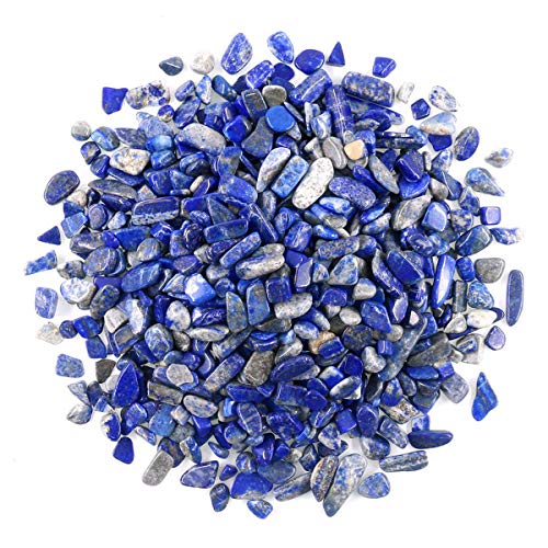 WAYBER 920 g tiefblaue LapislazuliKieselsteine, unregelmäßige Dekosteine, natürlicher Kristallstein, für AquariumFischschildkrötenAquariumSukkulentenLuftpflanzenDekoration (Füllen Sie 1,8 von WAYBER