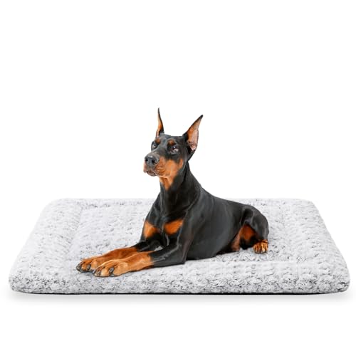 WAYIMPRESS Hundebettunterlage für extra große Jumbo-Hunde, Deluxe-Plüsch-Matte für Haustiere, waschbar, rutschfest, bequem, zum Schlafen, 121,9 x 76,2 cm, Grau von WAYIMPRESS