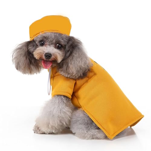 Lustiges Hundekostüm mit Verstellbarem Hut, Weich, Bequem, Elastisch, Hunde-Halloween-Kostüm, Kleidung für Hunde, Katzen, Haustiere (M) von WBTY