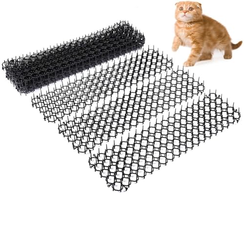 WBTY 13x49CM Kotmatte Katzen, Anti-Katzen-Abschreckungsmatte, Haustiervertreibungsunterlage mit Spikes, Anti-Katzen-Matte (Schwarz) von WBTY