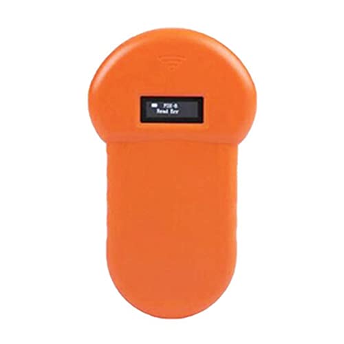 WBTY Handheld-Mikrochip-Scanner mit OLED-Display, Tragbarer Tier-Haustierscanner, USB-wiederaufladbarer Chip-Tag-Identifikationstransponder (Orange) von WBTY