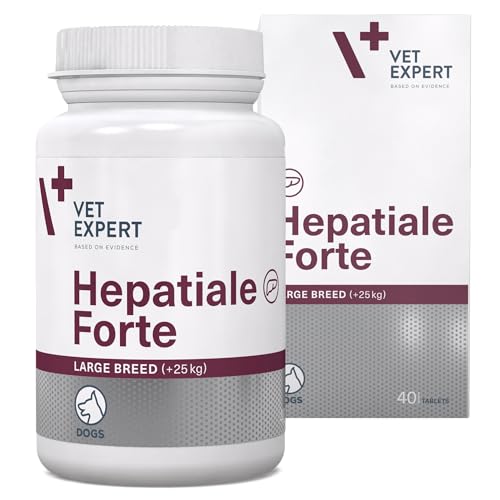 VetExpert Hepatiale Forte - Nahrungsergänzung für große Hunderassen - 40 Tabletten von Vet Expert