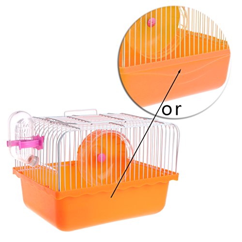 WE-WHLL Tragbare Haustier Hamster Cage House Travel Carrier Futternapf Mit Laufrad von WE-WHLL