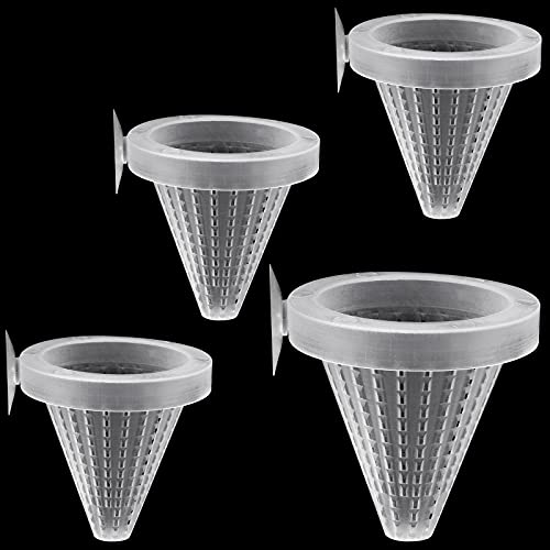 WEAVERBIRD 4PCS Aquarium Rote Wurm Kegel Fütterung Transparent Kunststoff mit Saugnäpfe Live Gefrorene Fische Feeder von WEAVERBIRD