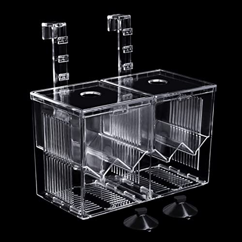 WEAVERBIRD Zuchtbox für Aquarium-transparente Aquariumzucht Isolierbox Aquarium Inkubator Brutboxen Multifunktions-Aquariumhalter mit Saugnapf Acryl-Fisch-Isolationsbox Klein Laichbecken Ablaichkasten von WEAVERBIRD