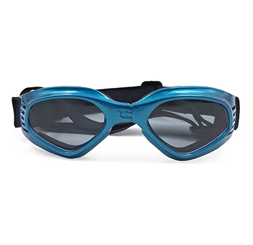 WEBAG Kleine Hundedekorationen Sonnenbrille UV-Schutzbrille Augenschutz Faltbarer Kleiner Schutz Proof Doggy Cosplay Goggle mit verstellbarem Riemen,Blau von WEBAG