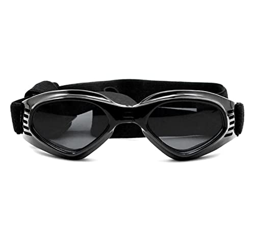 WEBAG Kleine Hundedekorationen Sonnenbrille UV-Schutzbrille Augenschutz Faltbarer Kleiner Schutz Proof Doggy Cosplay Goggle mit verstellbarem Riemen,Schwarz von WEBAG