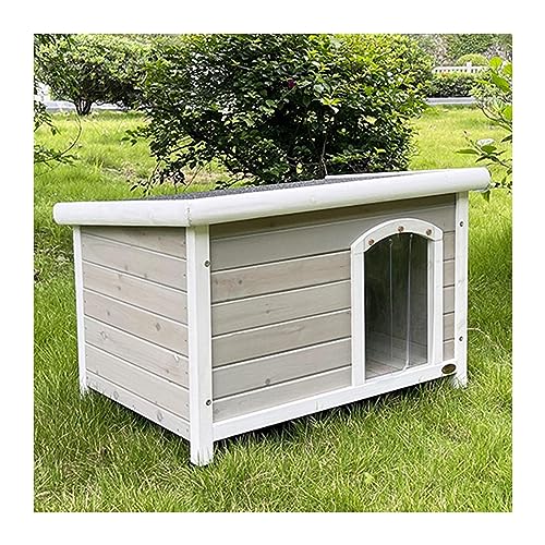 WECLMH Cat House Wood, Dog House, Toll Platz Katze Eigentumswohnung, Im Freien Wasserdicht Dach Katzengehege, Belüftung Transparent Vorhang Tür, Wild Streunen Katzenunterkunft von WECLMH