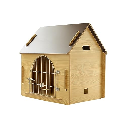 WECLMH Cat House Wood, Hundehütte, Katze Eigentumswohnung, Gemütlich Haustier Habitat Robust Und Süß Für Spielen Und Ausblenden, Innen Kat Gehäuse Möbel, Belüftung Haustier Kabine (Color : Red Pine, von WECLMH